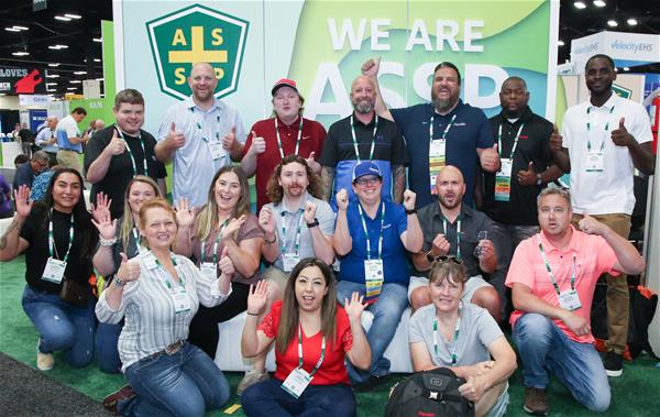 ASSP members in front of We Are Safety display
